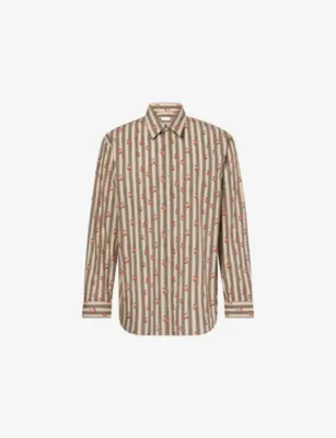 DRIES VAN NOTEN Caper Floral-Print Cotton Shirt