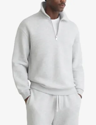 REISS Kurwin Half-Zip Cotton-Blend Sweatshirt detail 3