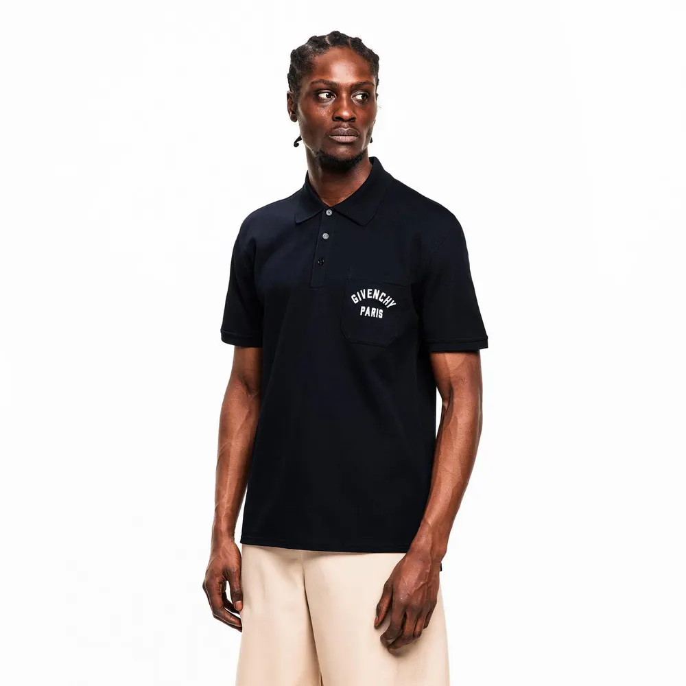 GIVENCHY Men's GIV Pocket Logo Short Sleeve Polo Shirt detail 3