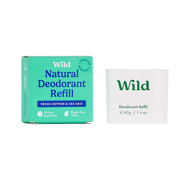 Wild Fresh Cotton & Sea Salt Sensitive Deodorant Refill 40g