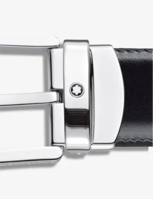MONTBLANC Horseshoe-Buckle Leather Belt detail 3