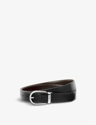 MONTBLANC Horseshoe-Buckle Leather Belt