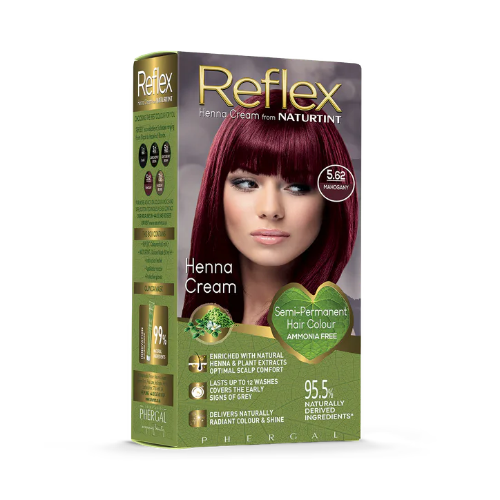 Naturtint Reflex Semi-Permanent Henna Cream Hair Colour 5.62 (Mahogany)