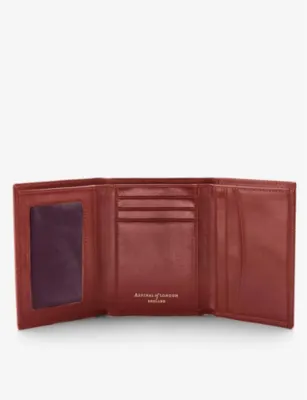 ASPINAL OF LONDON Logo-embellished leather trifold wallet detail 2