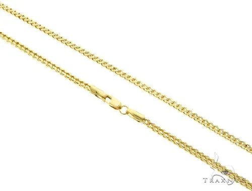 JALGAS - SKYLINE JEWELRY 10K Yellow Gold Hollow Franco Chain 2mm 61593 in 18 Inches – Chain