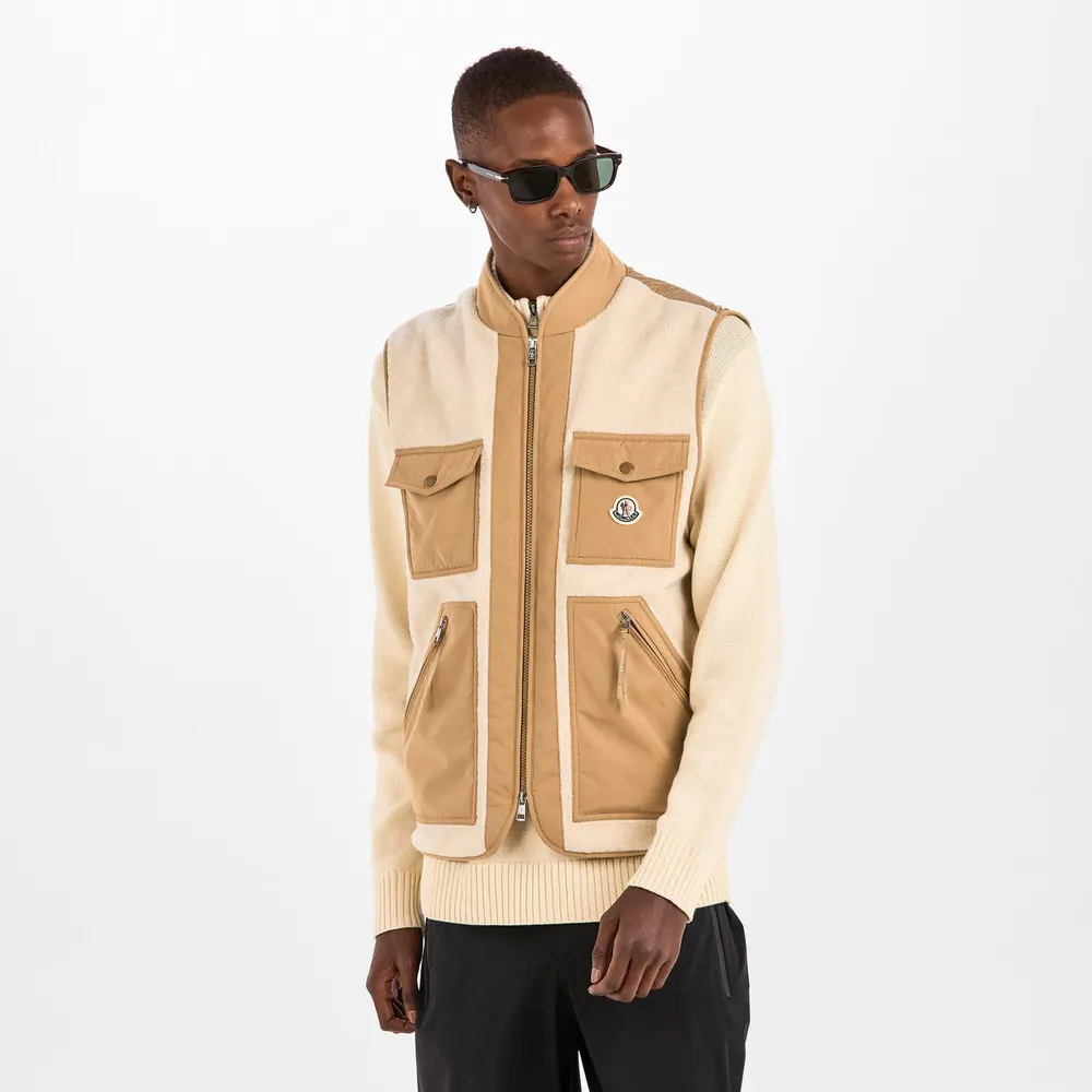 Moncler Men's Ted Fleece Gilet detail 3