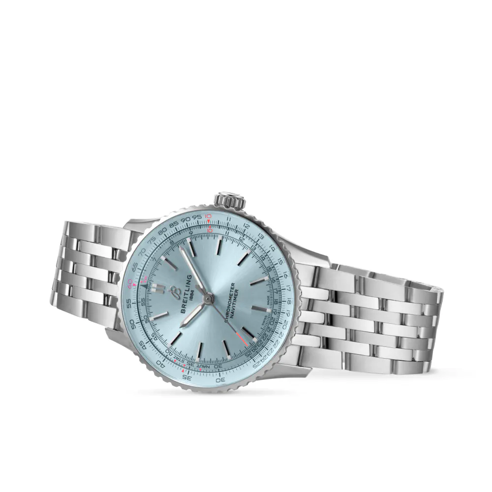 Breitling Navitimer Automatic 41mm Mens Watch Light Blue Stainless Steel in Blue, additional product view 3