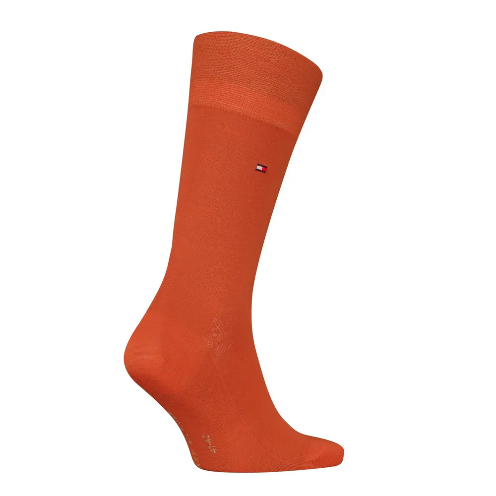 Tommy Hilfiger Men's Breathable Crew Socks in Orange, additional product view 2