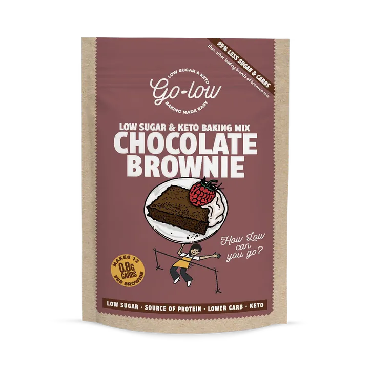 Go Low Baking Go Low Chocolate Brownie Mix Low sugar & Keto, Gluten free 218g