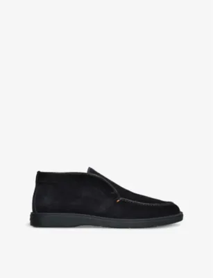 SANTONI Detroit chunky-sole suede loafers - EUR 40 / 6 UK MEN in Navy – Mens | Loafers