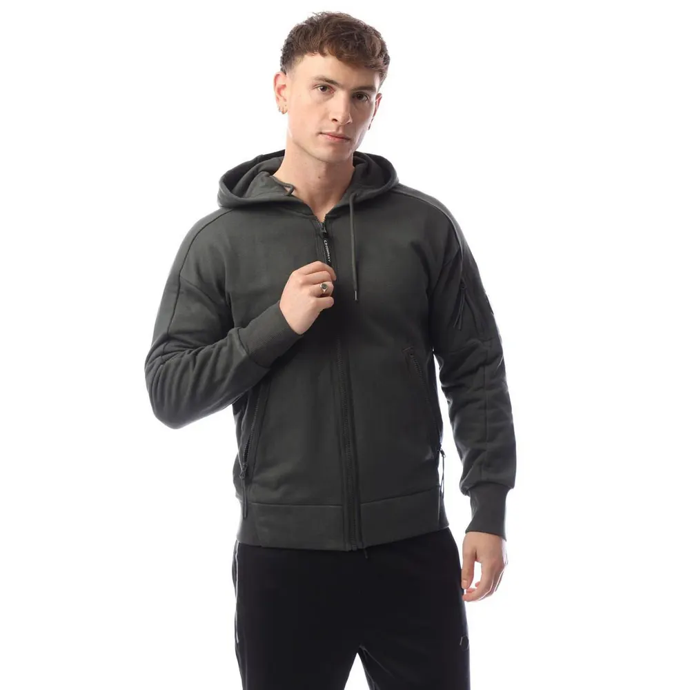 CP Company Diagonal Raised Fleece Lens Full-Zip Hoodie