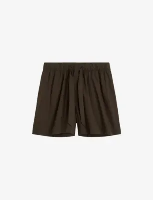 TEKLA Striped Elasticated-Waist Cotton-Poplin Shorts - Hopper Stripes