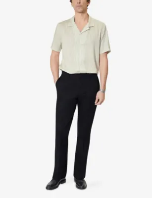 THE KOOPLES Tapered-Leg Mid-Rise Stretch-Cotton Trousers detail 2