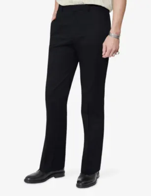THE KOOPLES Tapered-Leg Mid-Rise Stretch-Cotton Trousers detail 3
