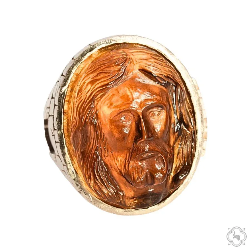 DANNY - For Him GEMSTONES Jesus Citrine Ring 70244 in Rose / 10 – Ring