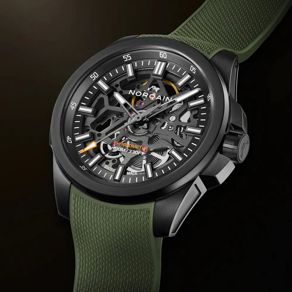 NORQAIN Independence Skeleton Khaki 40mm in Black, additional product view 2