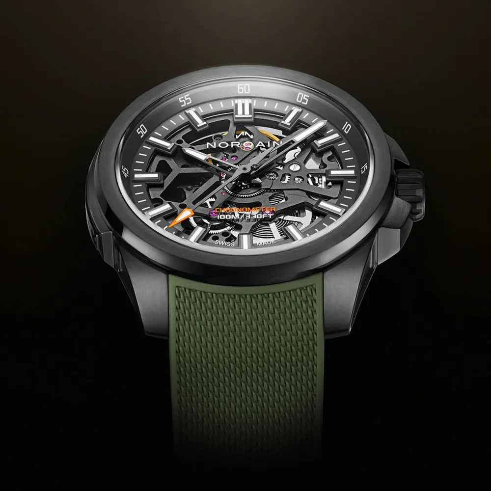 NORQAIN Independence Skeleton Khaki 40mm in Black, additional product view 3