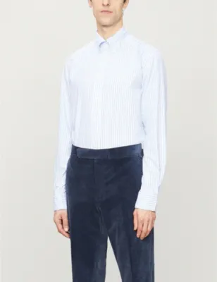 ETON Regular-fit cotton shirt - Light blue - 15.75 in Blue – Mens | Shirts | Casual Shirts | Long-sleeved