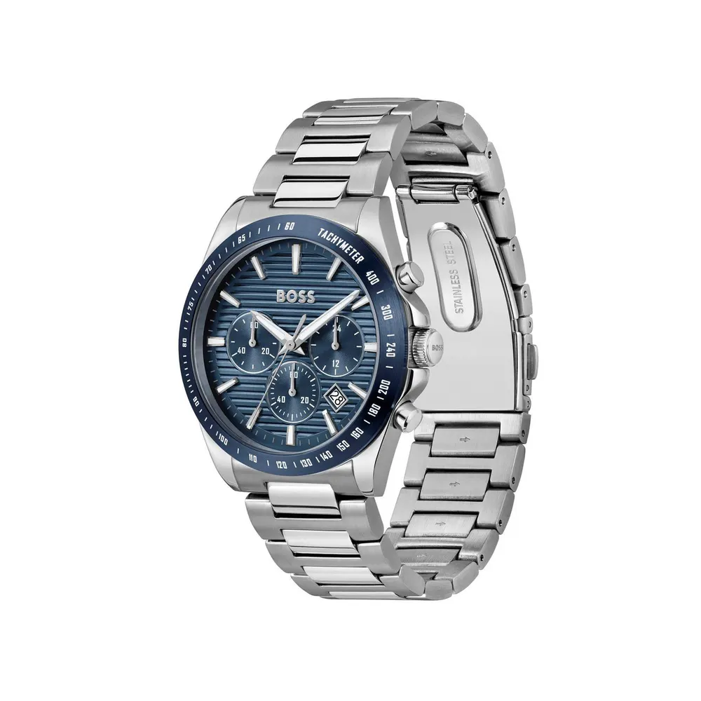 Boss Men's Strike Chronograph Watch in Blue/Steel, additional product view 2