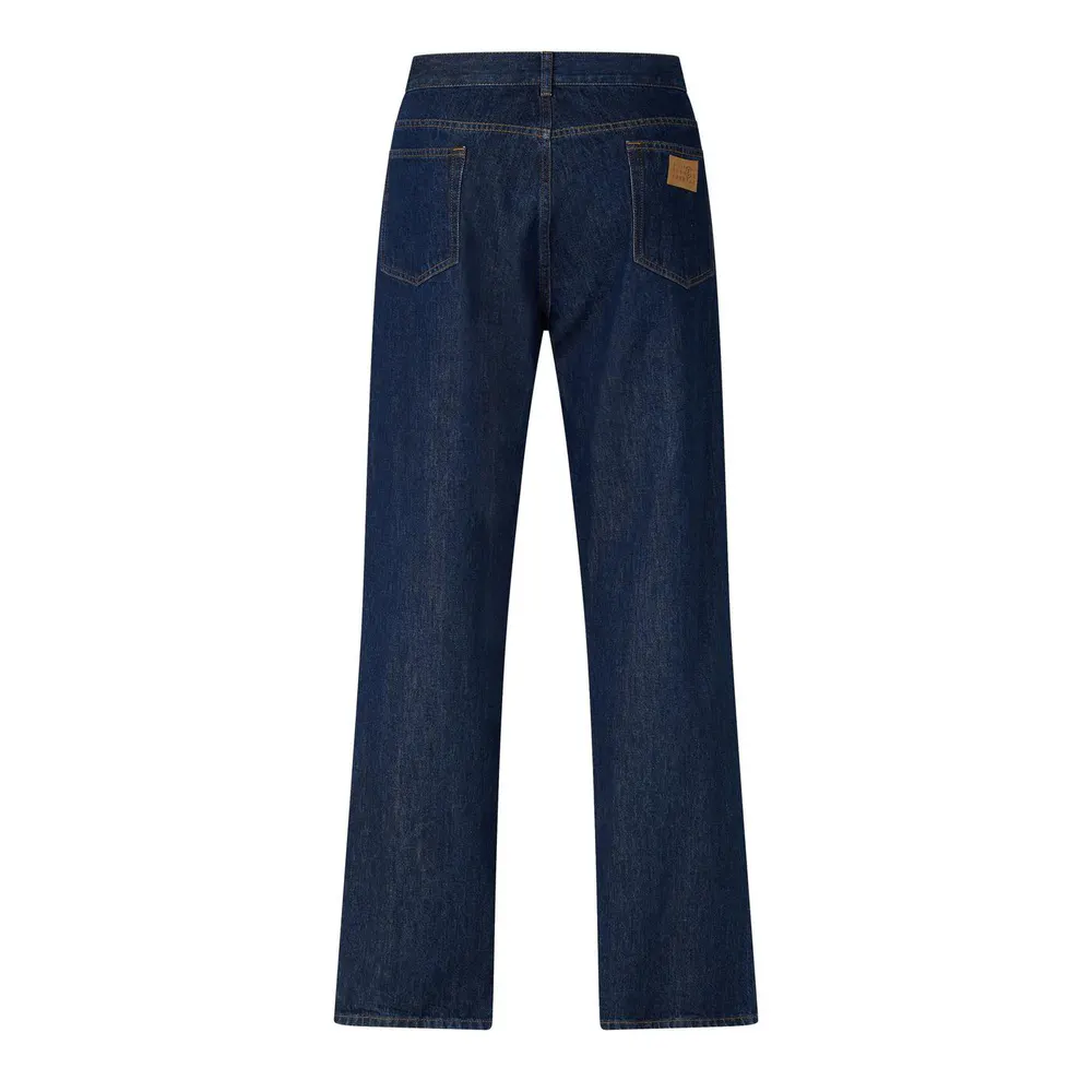MM6 Maison Margiela Straight Leg Patched Up Jeans in Blue, additional product view 2