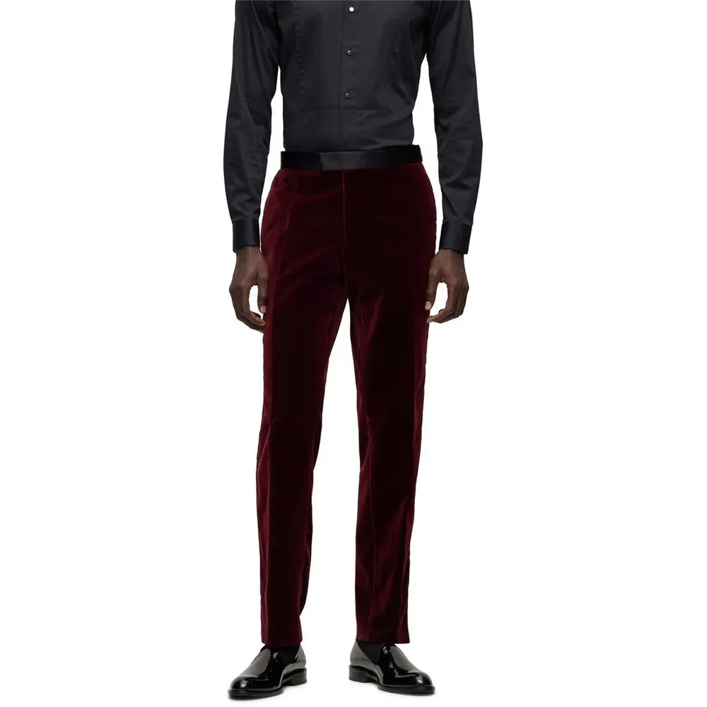 Boss Men's Genius Tux Cotton Slim Fit Suit Trousers detail 2