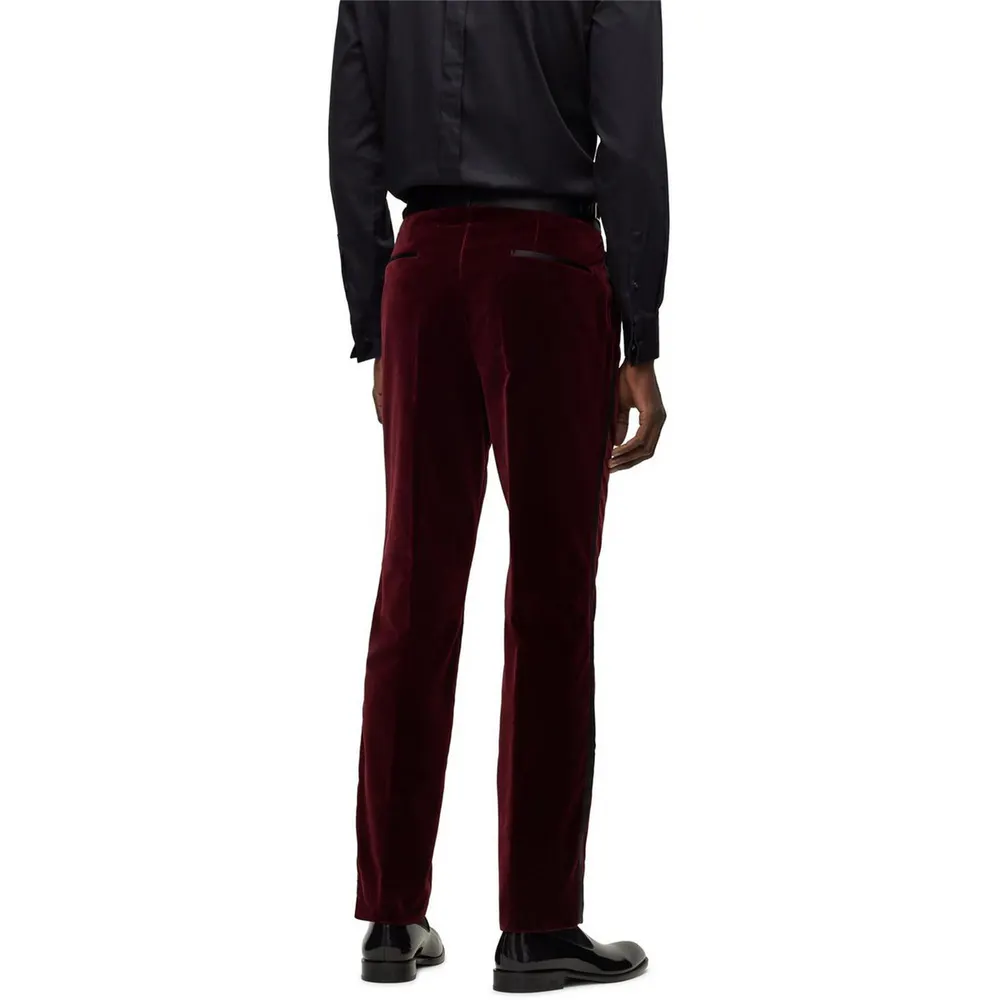 Boss Men's Genius Tux Cotton Slim Fit Suit Trousers detail 3