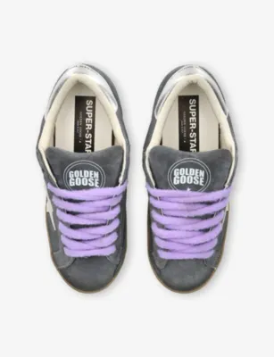 GOLDEN GOOSE Super Star 50966 Suede Trainers - EUR 42 / 8 UK MEN in MID BLUE, additional product view 2