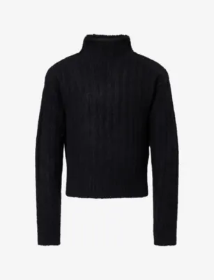 RICK OWENS Ribbed Turtle-Neck Cashmere-Blend Jumper