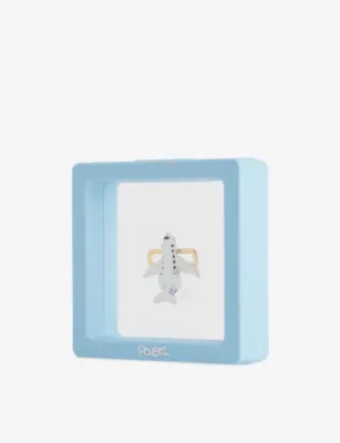 POUBEL Aeroplane Jet Sterling-Silver Enamelled Charm detail 3