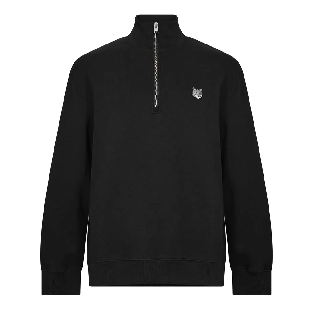 Maison Kitsune Men's Fox HD Comfort Half Zip Fleece