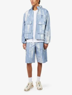 REESE COOPER Sierra Logo-Embroidered Cotton-Ripstop Shorts detail 2