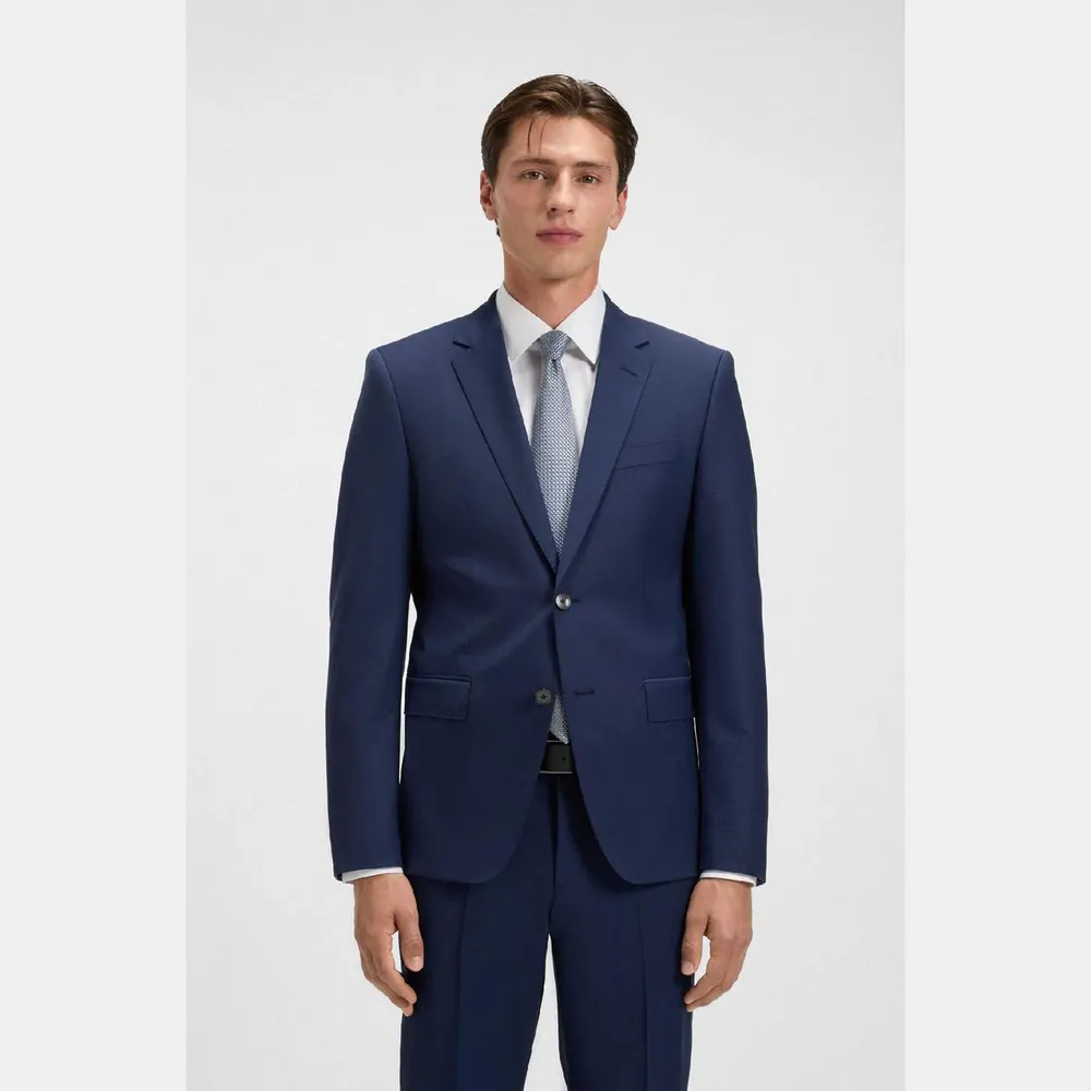 Boss H-Huge-MM-C-224 Slim-Fit Jacket in Blue, additional product view 2