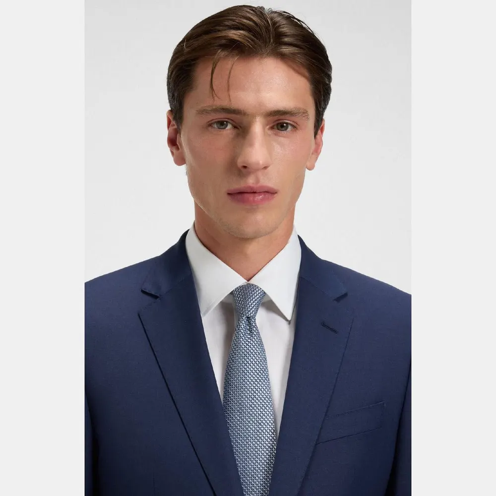 Boss H-Huge-MM-C-224 Slim-Fit Jacket in Blue, additional product view 3