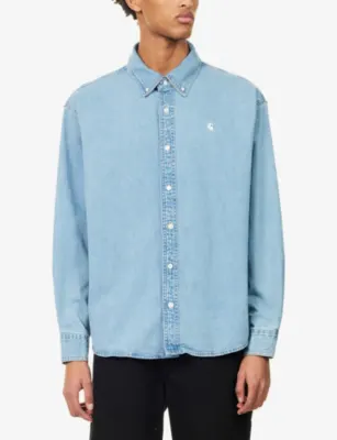 CARHARTT WIP Lucas Embroidered-Logo Denim Shirt detail 3
