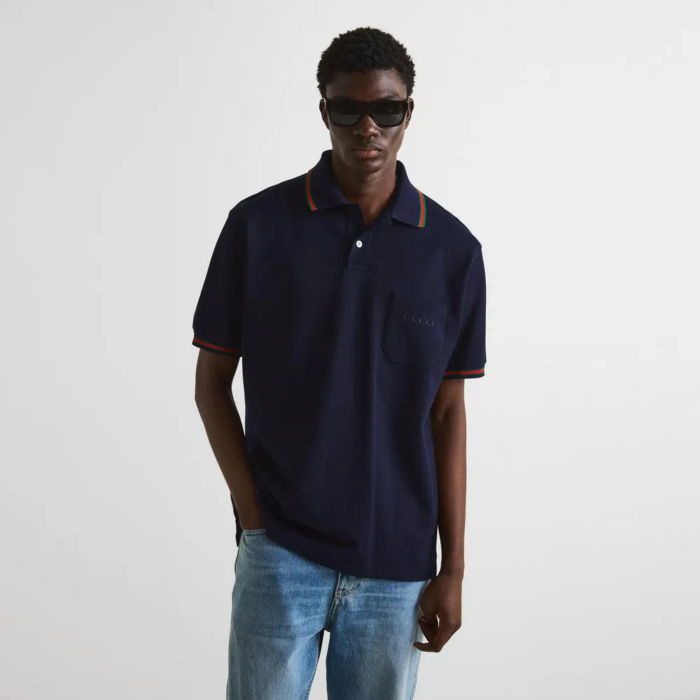 Gucci Men's Short Sleeve Polo Shirt detail 3
