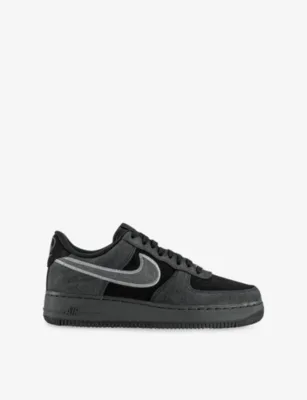 For Him Air Force 1 '07 Leather Trainers - EUR 40 / 6 UK MEN in BLACK SMOKE GREY – Mens | Trainers | Lace up trainers