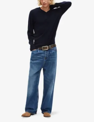 THE KOOPLES V-Neck Brand-Embroidered Wool Jumper detail 2