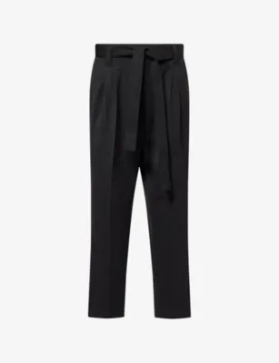 THE COUTURE CLUB Tailored Barrel-Leg Woven Trousers