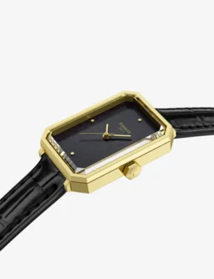 TISSOT T160.110.36.126.00 SRV Gold-Plated Stainless Steel Quartz Watch in BLACK, additional product view 2
