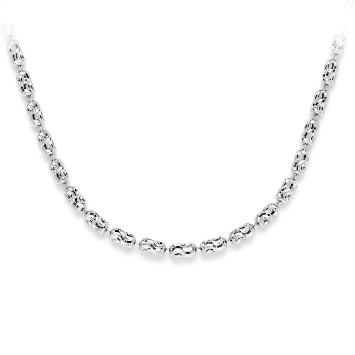 For Him Sterling Silver Beaded Swirl Chain in 2.5mm / 925 Sterling Silver / 22" – Chain