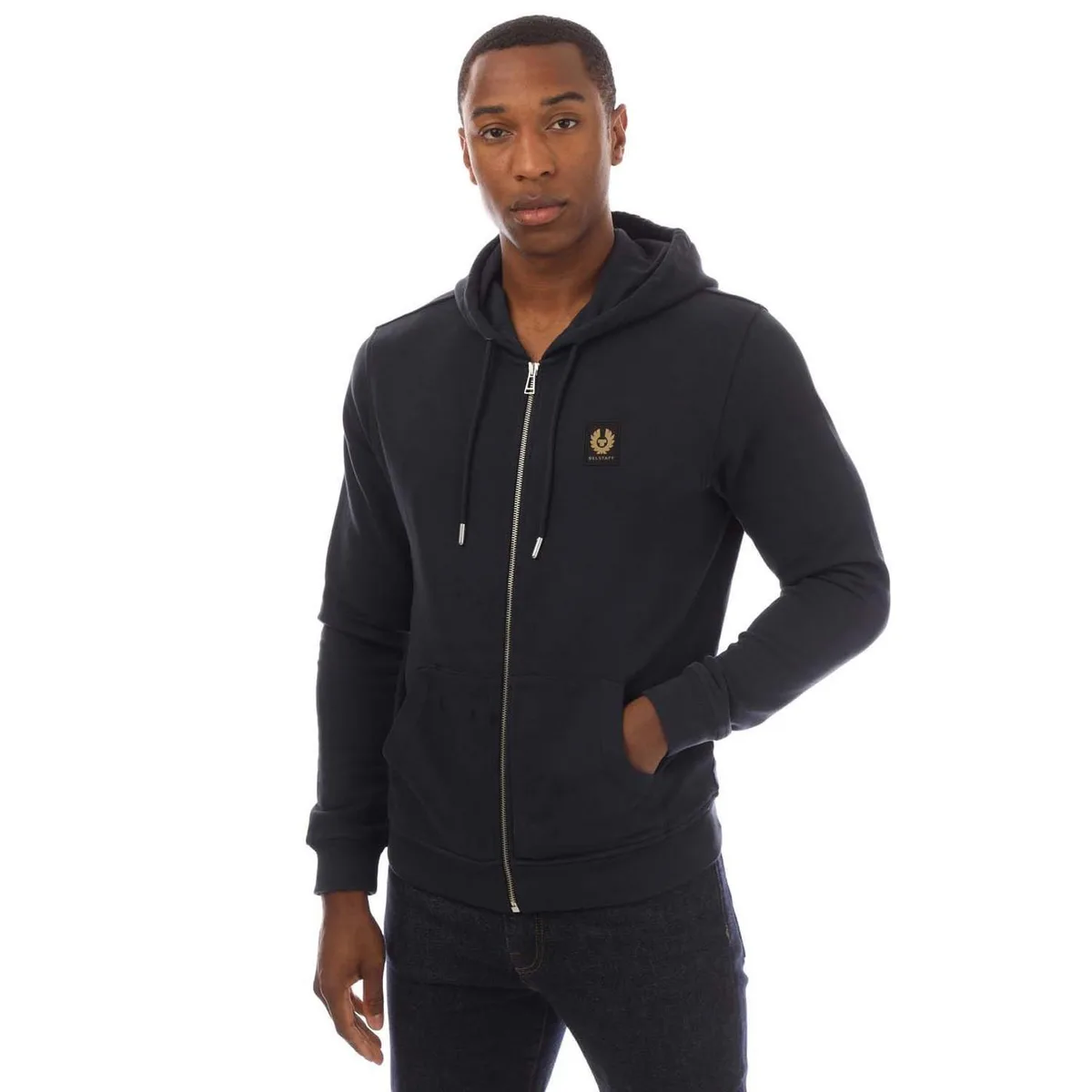 Belstaff Cotton Fleece Full Zip Hoodie