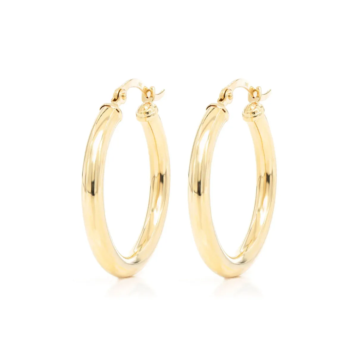 For Him 3mm Gold Hoop Earrings in Small / Yellow Gold – Earring