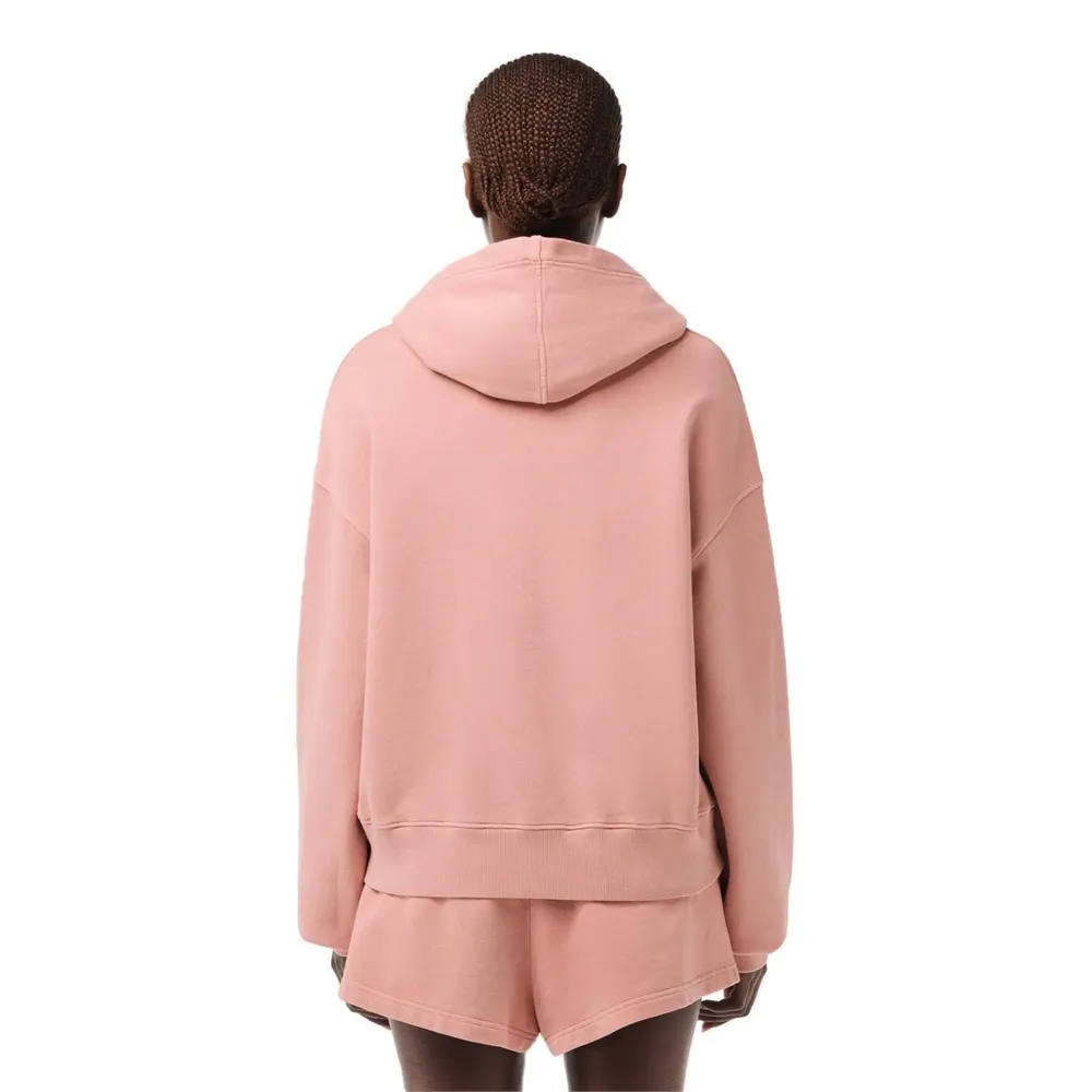 Lacoste Men's Pull Over Hoodie in Eco Pink, additional product view 2