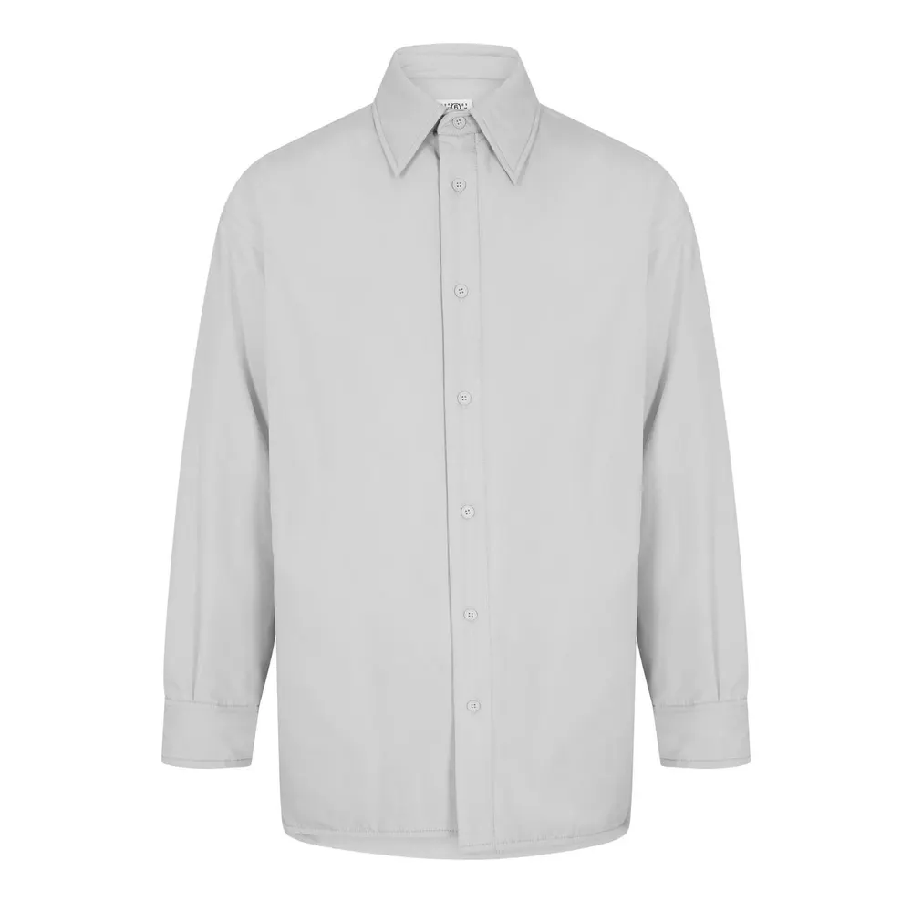MM6 Maison Margiela Men's Padded Overshirt in Stone Grey – Clothing