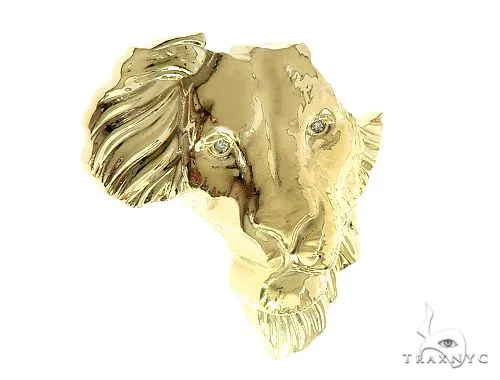 RINA - For Him FACTORY Small African Lion Face Pendant 66345 in Rose Gold – Pendant