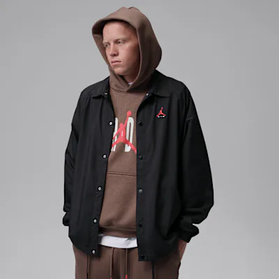 Jordan Brooklyn Men's Coaches Jacket - Black/White