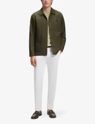 BOSS Relaxed-Fit Chest-Pocket Linen Shirt detail 2
