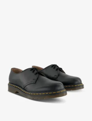 DR. MARTENS 3-eyelet chunky-sole leather shoes - EUR 41 / 7 UK MEN in BLACK LEATHER, additional product view 3