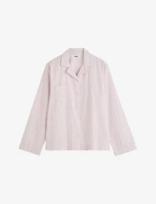TEKLA Long-Sleeve Cotton-Twill Pyjama Shirt - Hessel Stripes