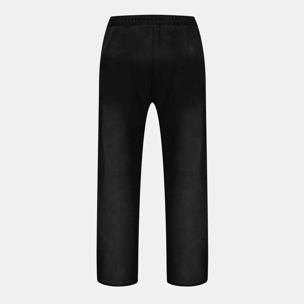 God Made Gm Logo Sweatpants in Washed Black, additional product view 2